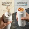 White Stainless Steel Thermal Mug with a Sleek Leak-Proof Design - 500 ml