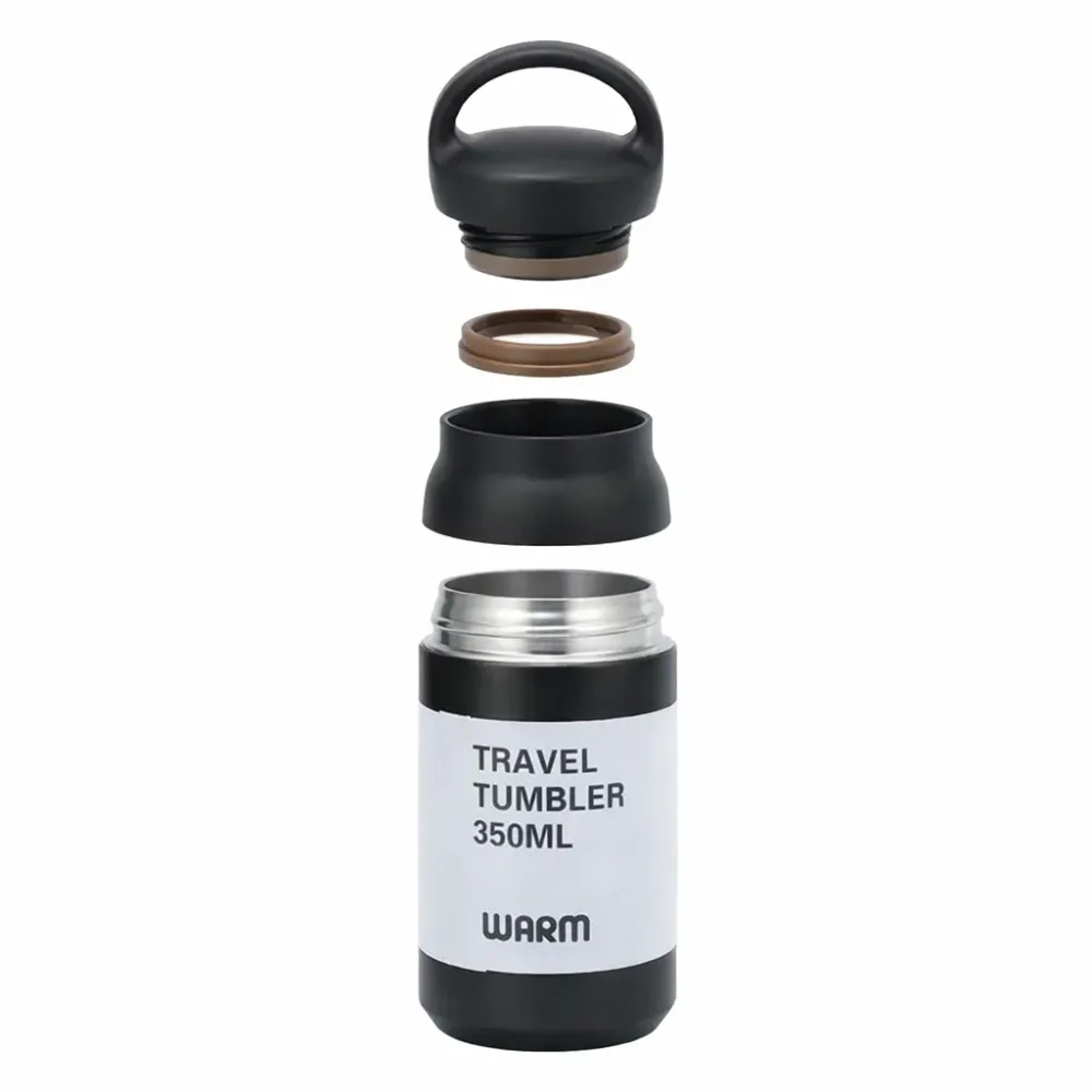 Stainless Steel Black Travel Thermal Mug – 350 ml