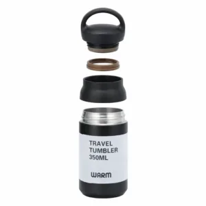 Stainless Steel Black Travel Thermal Mug – 350 ml