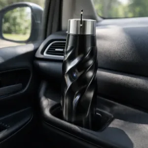 Stainless Steel Thermal Water Bottle – Spiral Design (500 ml)