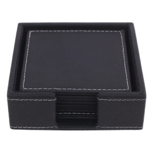 Leather Coasters Black