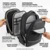 Premium Black Laptop Backpack – Multi-Compartment, Shockproof & Water-Resistant