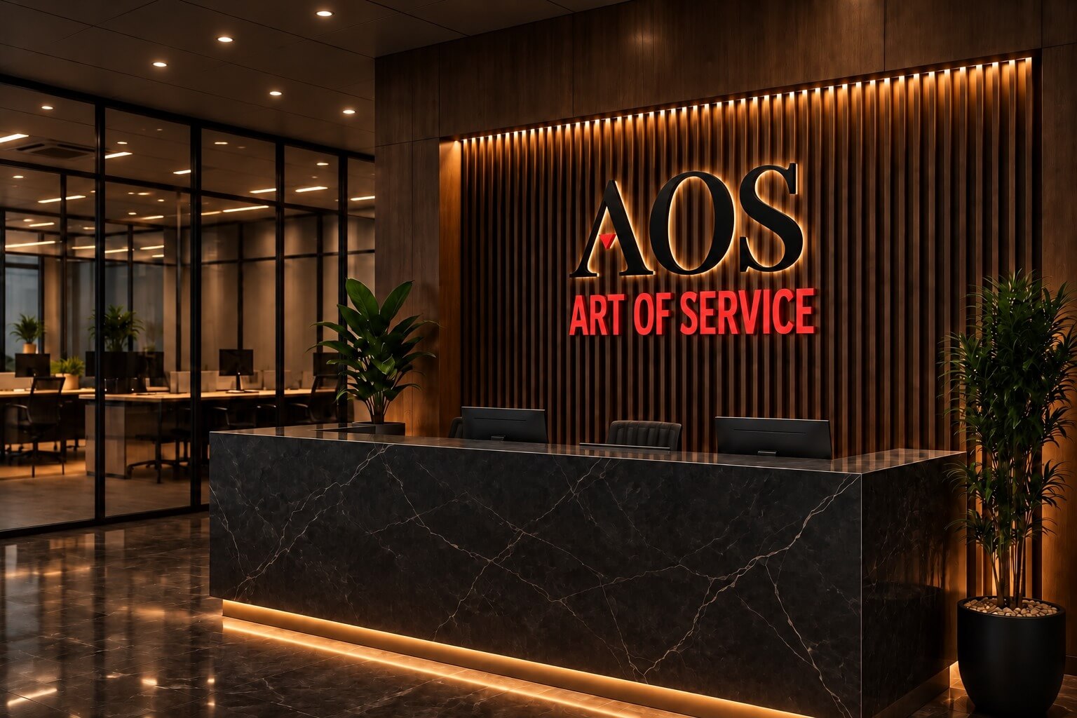 Art of Service office branding and reception