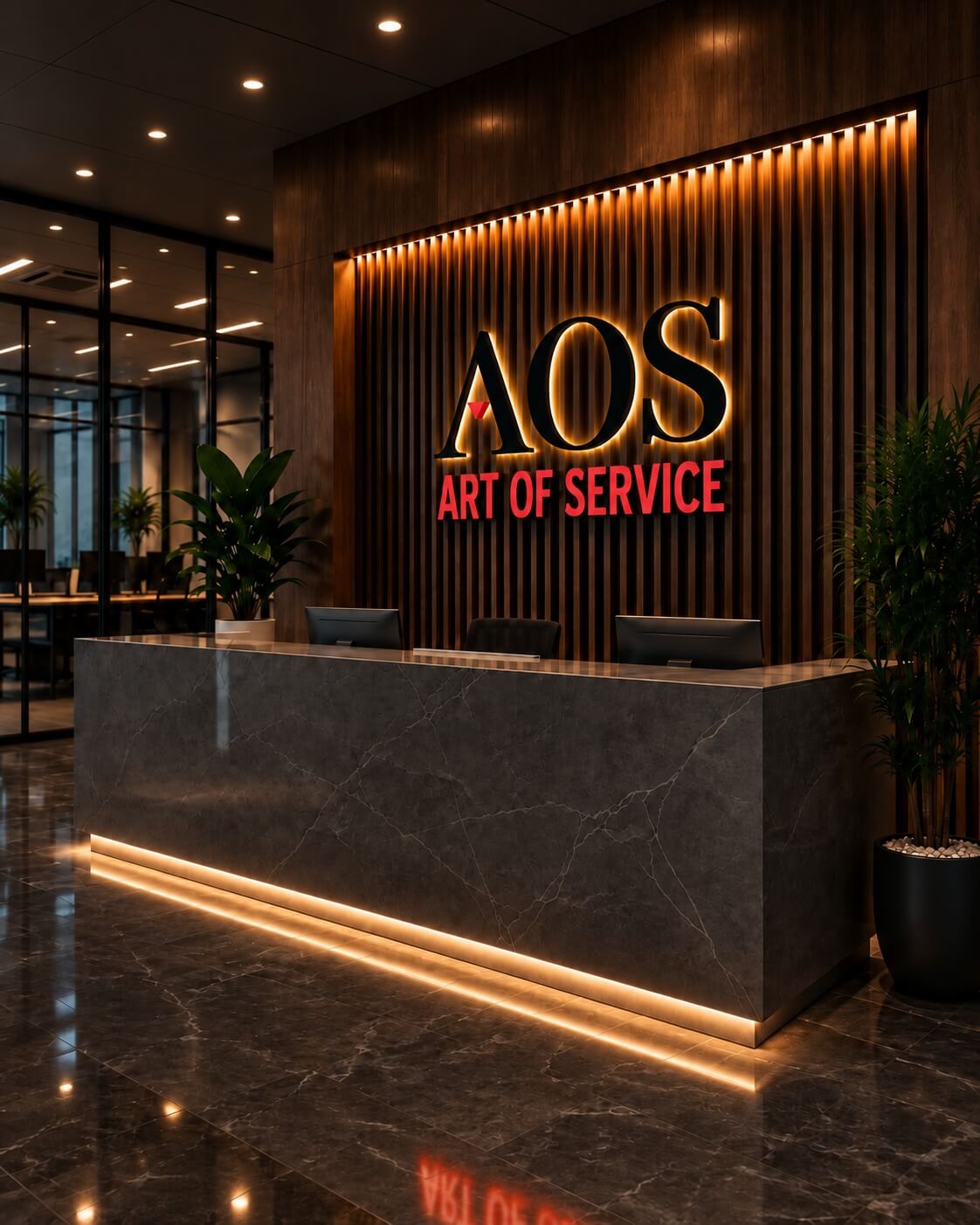 Art of Service office branding and reception