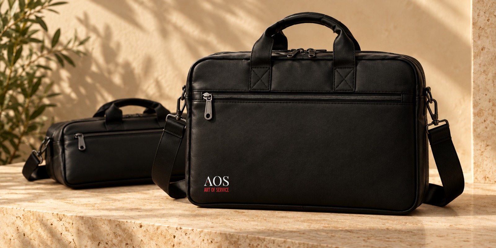 Black leather laptop sleeves